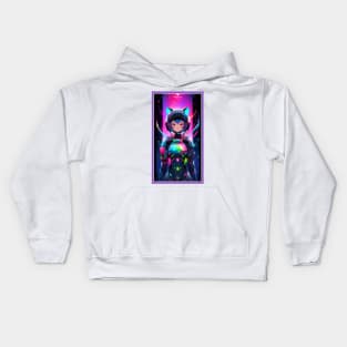 Anime Sci-Fi Cat Girl | Quality Anime Girl Artwork | Manga Girl Anime Art Kids Hoodie